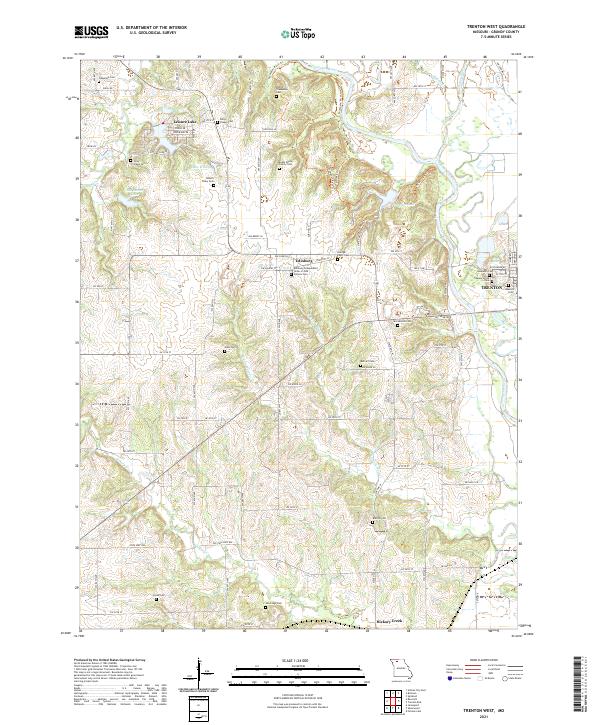 Trenton West, MO — USGS 7.5-minute topo (2021)