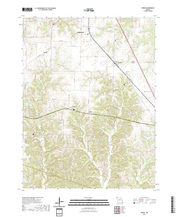 Renick, MO — USGS 7.5-minute topo (2021)
