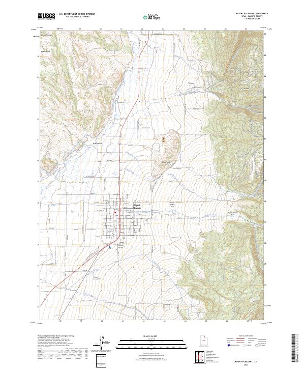 Mount Pleasant, UT — USGS 7.5-minute topo (2023)