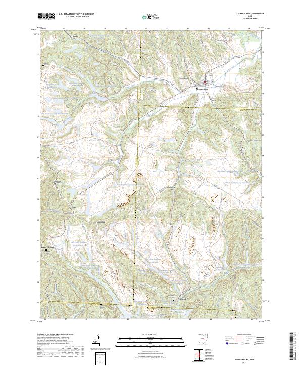 Cumberland, OH — USGS 7.5-minute topo (2023)