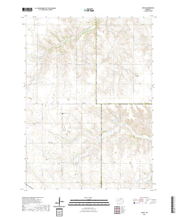 Venus, NE — USGS 7.5-minute topo (2021)