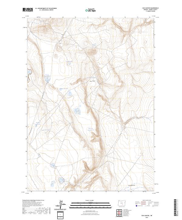 Cox Canyon, OR — USGS 7.5-minute topo (2023)
