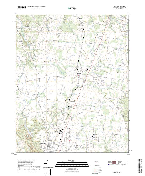 Ethridge, TN — USGS 7.5-minute topo (2022)