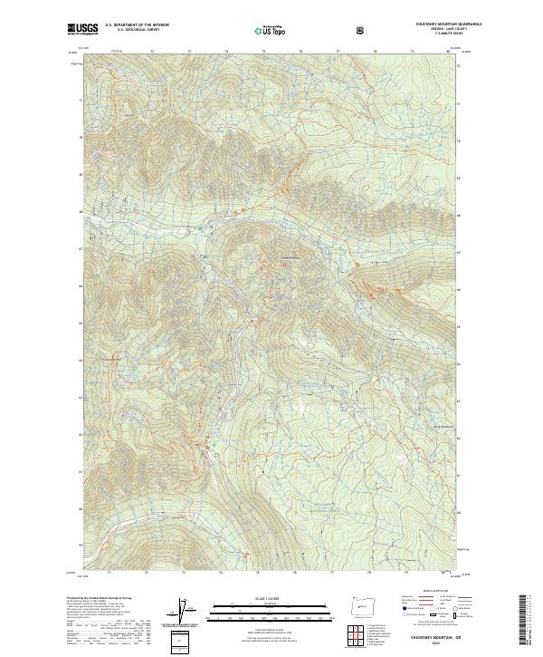 Chucksney Mountain, OR — USGS 7.5-minute topo (2023)
