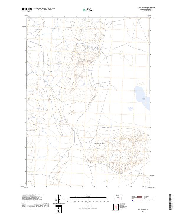 Alkali Buttes, OR — USGS 7.5-minute topo (2023)