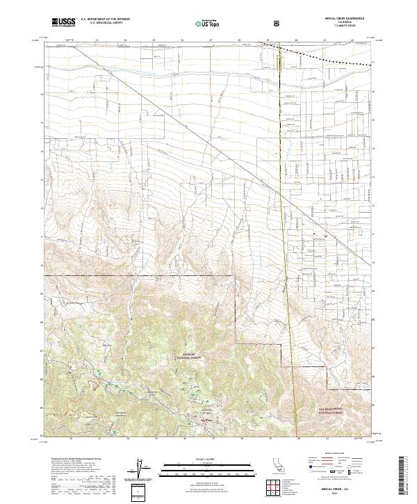 Mescal Creek, CA — USGS 7.5-minute topo (2021)