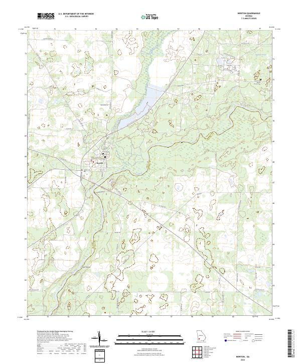 Newton, GA — USGS 7.5-minute topo (2024)