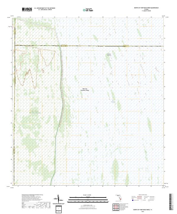 North of Fortymile Bend, FL — USGS 7.5-minute topo (2024)