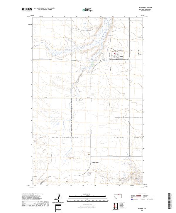 Turner, MT — USGS 7.5-minute topo (2024)