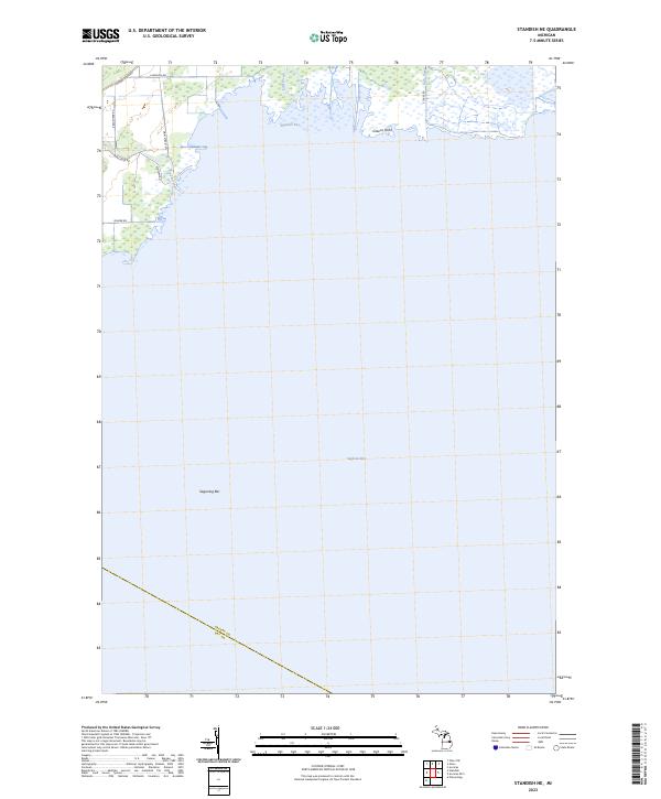 Standish NE, MI — USGS 7.5-minute topo (2023)