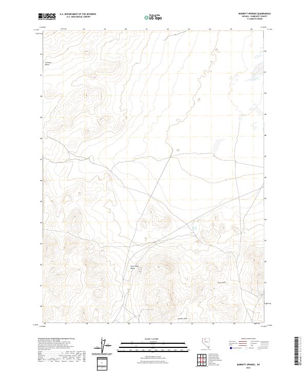 Barrett Springs, NV — USGS 7.5-minute topo (2021)