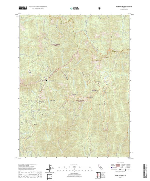 Mount Fillmore, CA — USGS 7.5-minute topo (2022)
