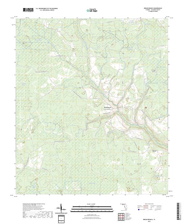 Broad Branch, FL — USGS 7.5-minute topo (2024)