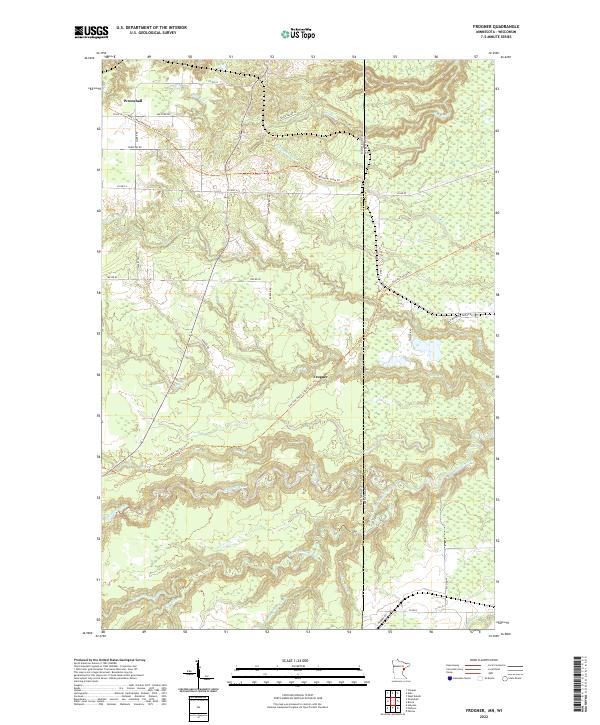 Frogner, MN-WI — USGS 7.5-minute topo (2022)