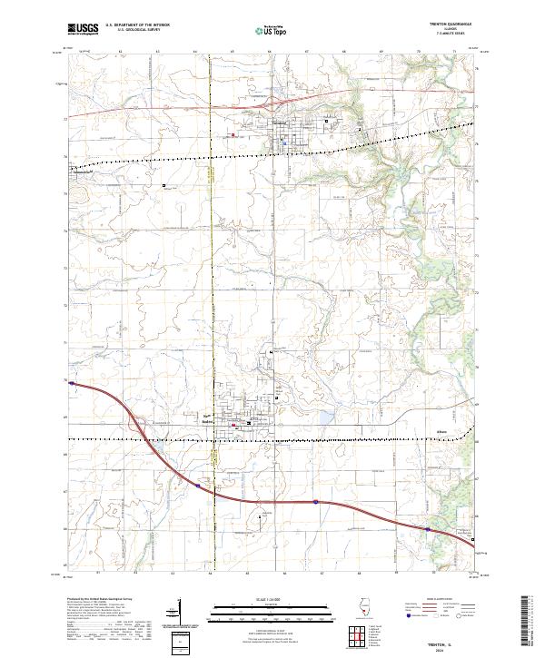 Trenton, IL — USGS 7.5-minute topo (2024)
