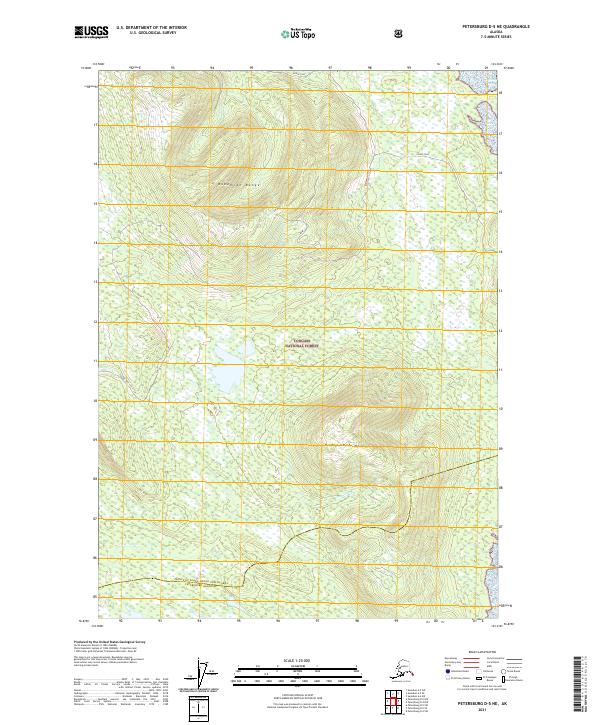 Petersburg D-5 NE, AK — USGS 7.5-minute topo (2021)