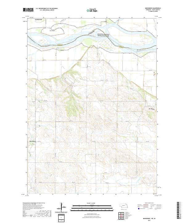 Menominee, NE-SD — USGS 7.5-minute topo (2021)