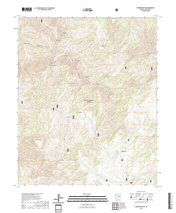 Diamond Butte, AZ — USGS 7.5-minute topo (2021)