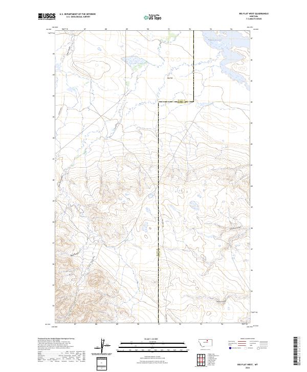 Big Flat West, MT — USGS 7.5-minute topo (2024)