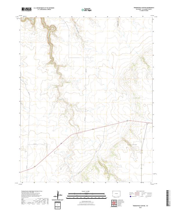 Trementina Canyon, CO — USGS 7.5-minute topo (2022)