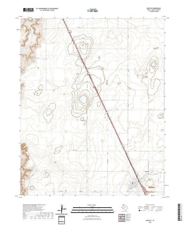 Hartley, TX — USGS 7.5-minute topo (2022)