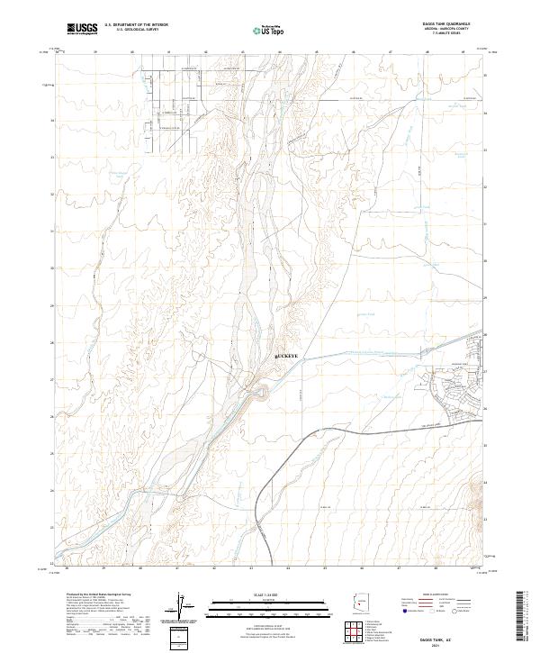 Daggs Tank, AZ — USGS 7.5-minute topo (2021)