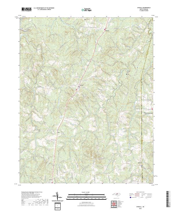 Stovall, NC — USGS 7.5-minute topo (2022)