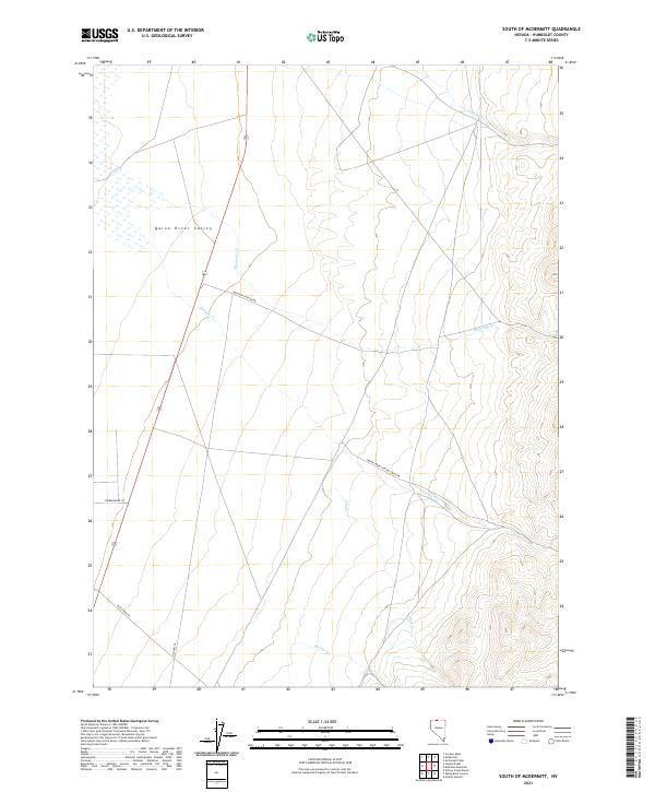 South of McDermitt, NV — USGS 7.5-minute topo (2021)