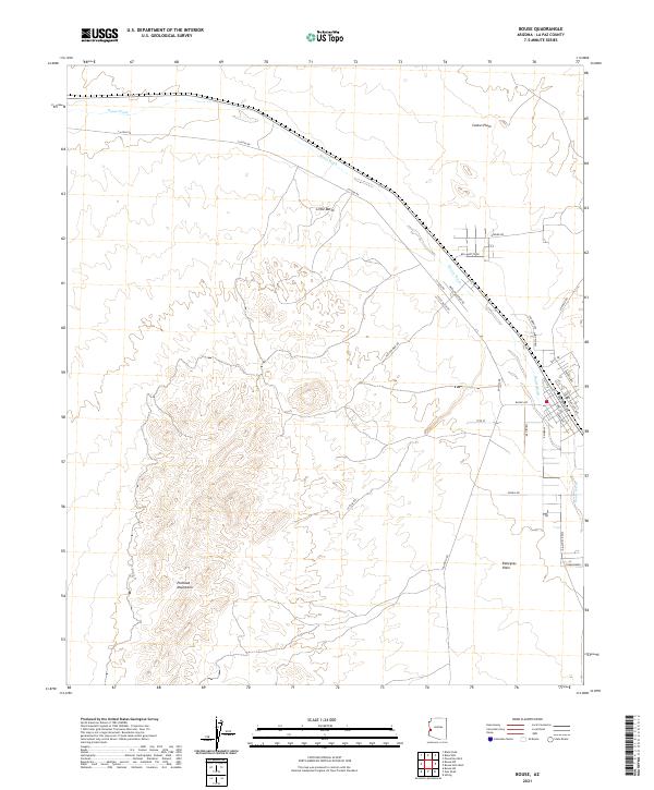 Bouse, AZ — USGS 7.5-minute topo (2021)