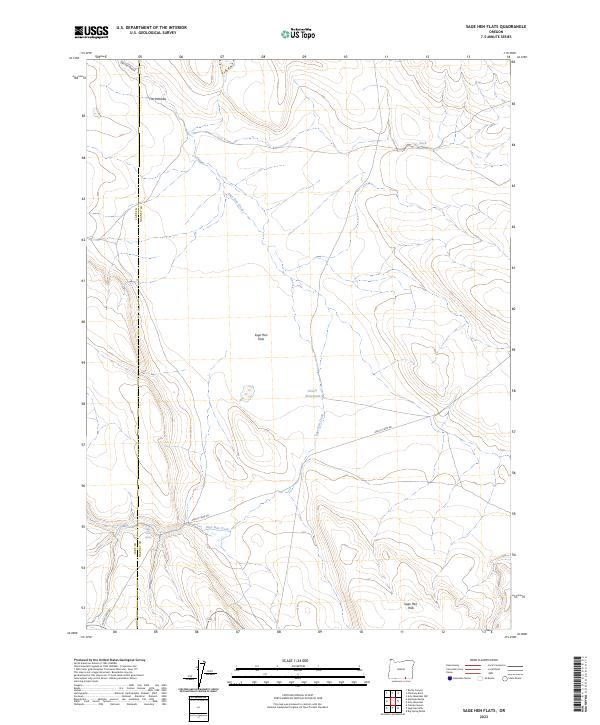 Sage Hen Flats, OR — USGS 7.5-minute topo (2023)