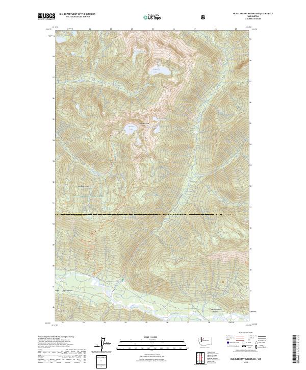 Huckleberry Mountain, WA — USGS 7.5-minute topo (2023)