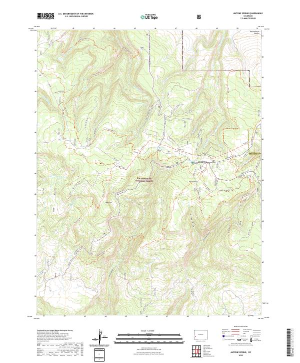 Antone Spring, CO — USGS 7.5-minute topo (2022)