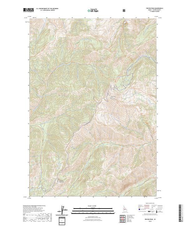 Pinyon Peak, ID — USGS 7.5-minute topo (2024)