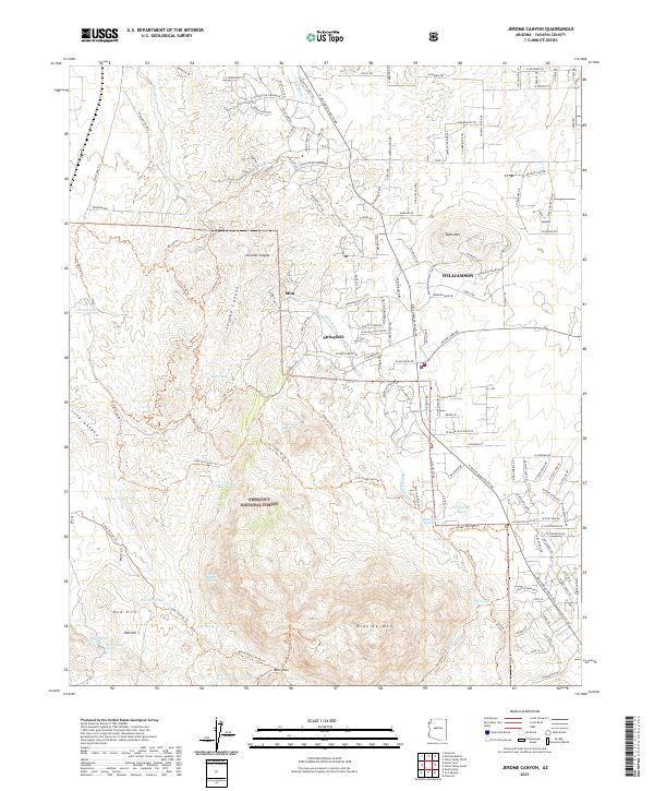 Jerome Canyon, AZ — USGS 7.5-minute topo (2021)