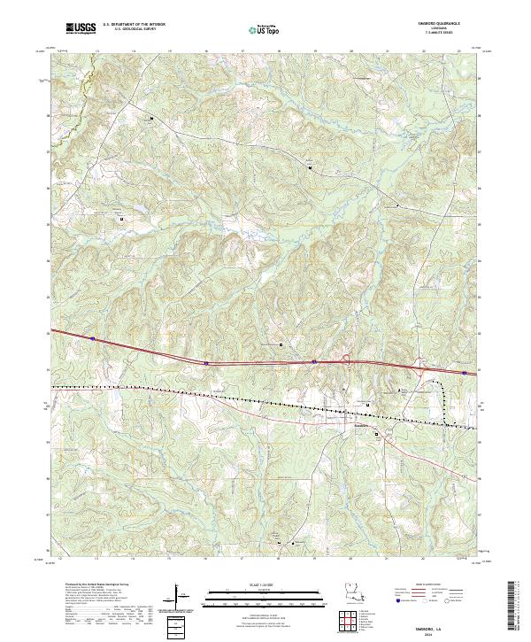 Simsboro, LA — USGS 7.5-minute topo (2024)