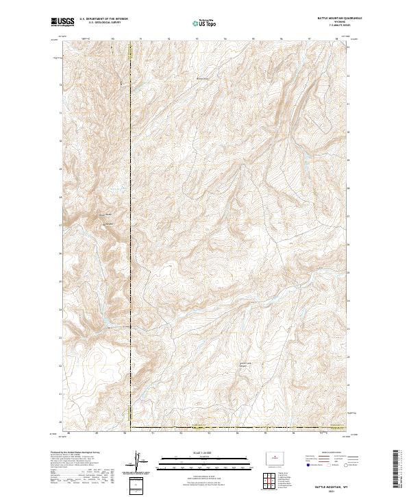 Battle Mountain, WY — USGS 7.5-minute topo (2021)
