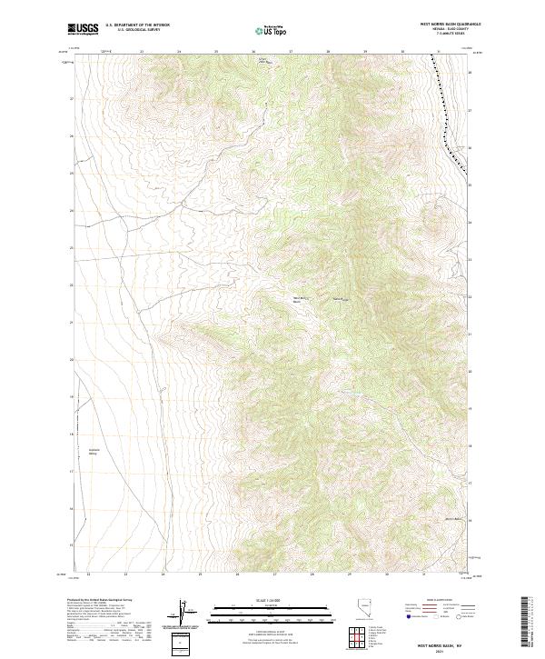 West Morris Basin, NV — USGS 7.5-minute topo (2021)