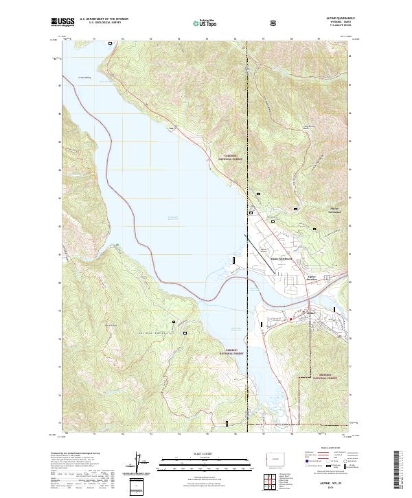 Alpine, WY-ID — USGS 7.5-minute topo (2021)