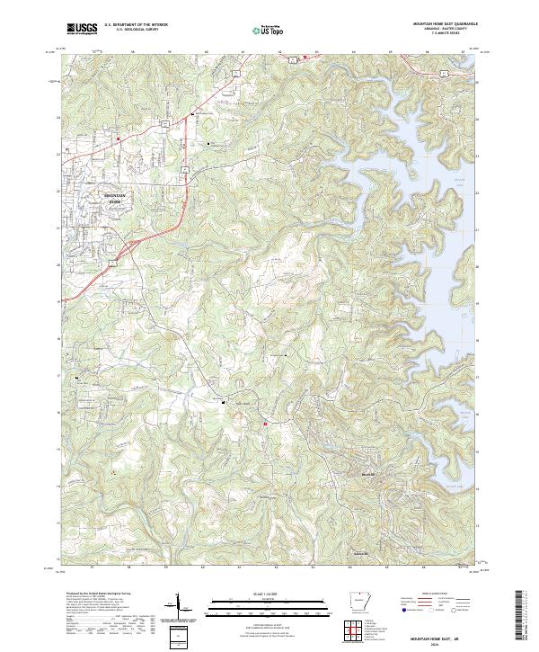 Mountain Home East, AR — USGS 7.5-minute topo (2024)