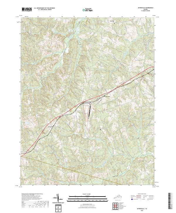 Jetersville, VA — USGS 7.5-minute topo (2022)