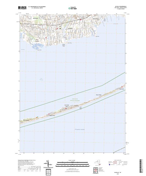 Sayville, NY — USGS 7.5-minute topo (2023)