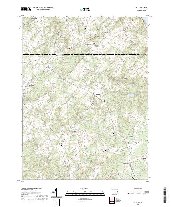Delta, PA-MD — USGS 7.5-minute topo (2023)