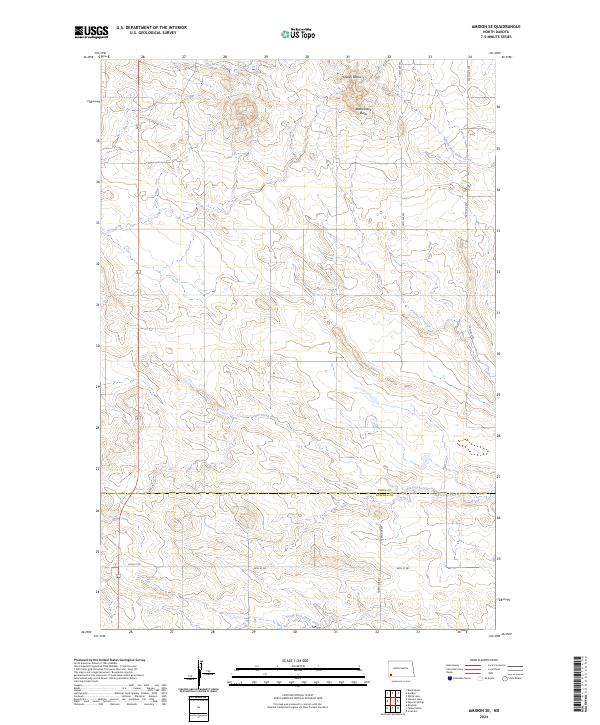 Amidon SE, ND — USGS 7.5-minute topo (2024)