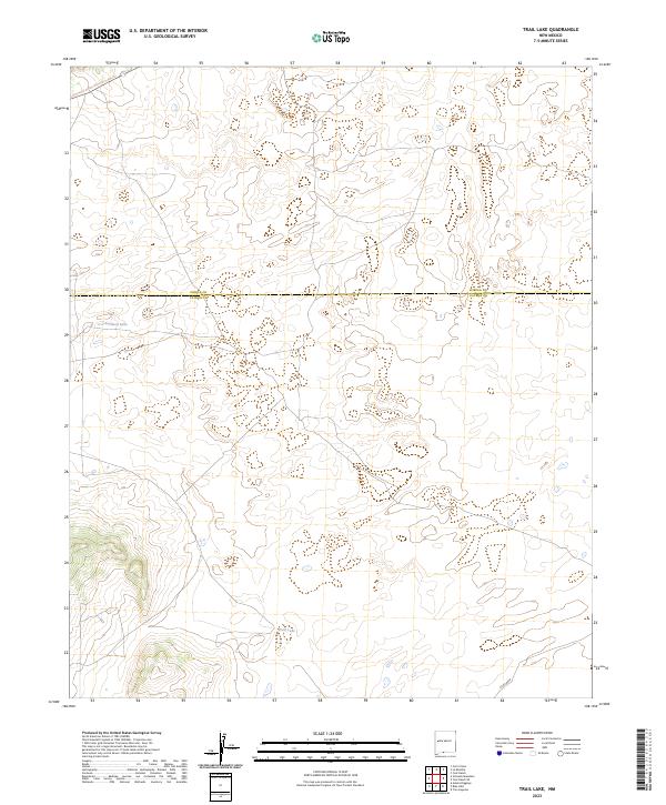 Trail Lake, NM — USGS 7.5-minute topo (2023)