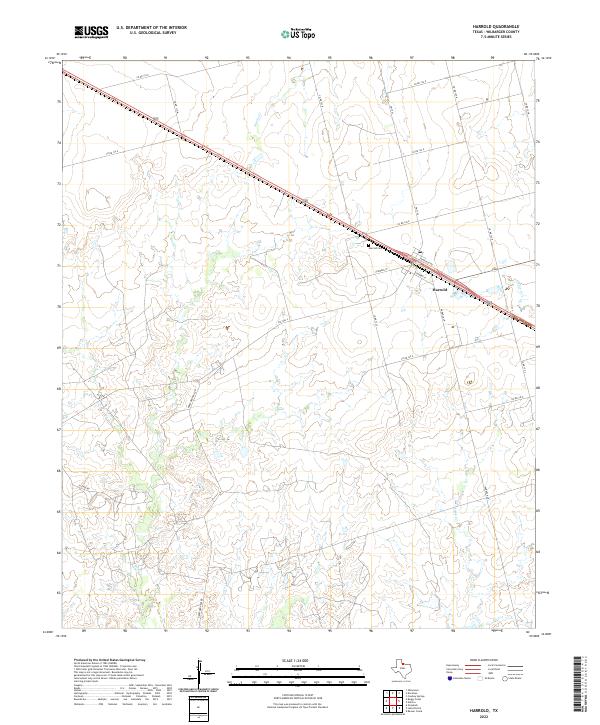 Harrold, TX — USGS 7.5-minute topo (2022)