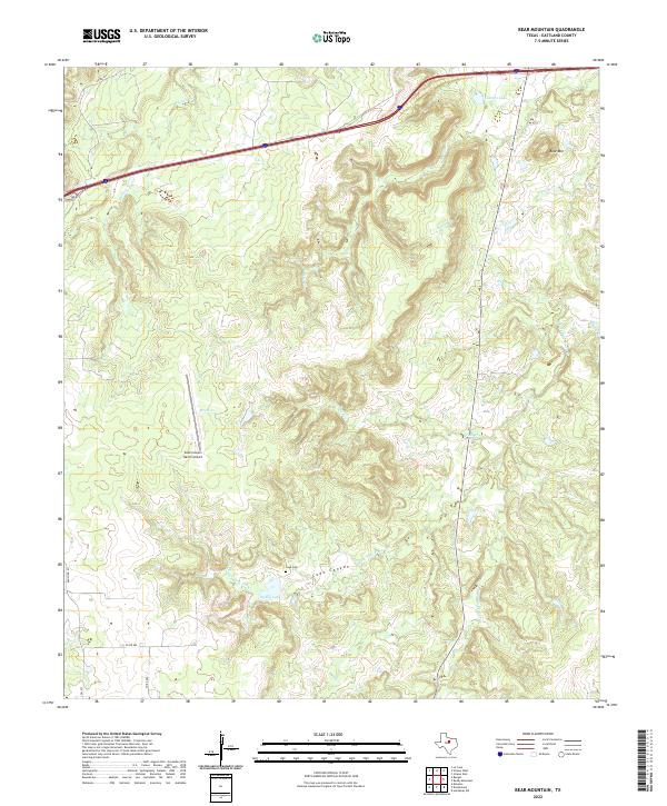 Bear Mountain, TX — USGS 7.5-minute topo (2022)