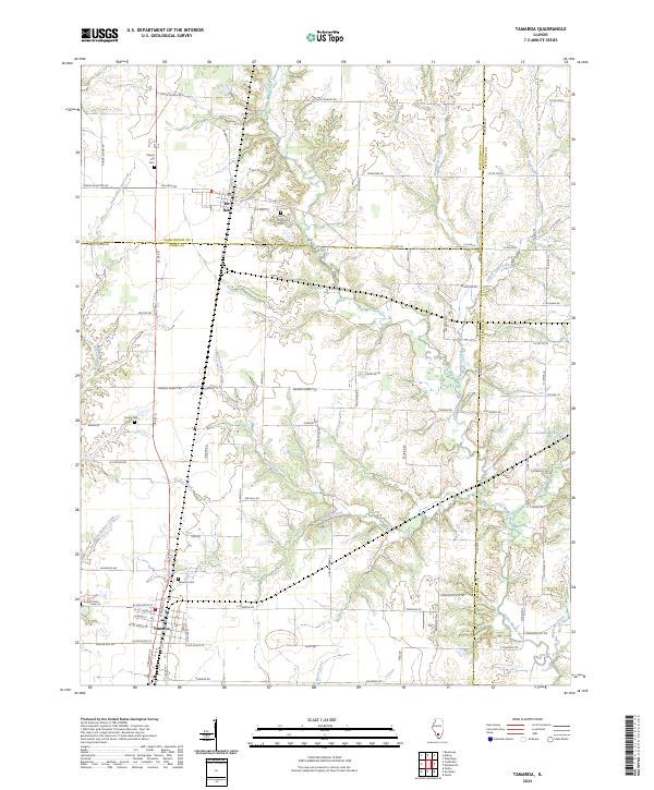 Tamaroa, IL — USGS 7.5-minute topo (2024)