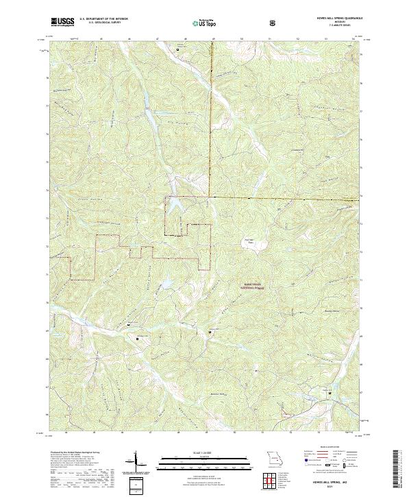 Howes Mill Spring, MO — USGS 7.5-minute topo (2021)