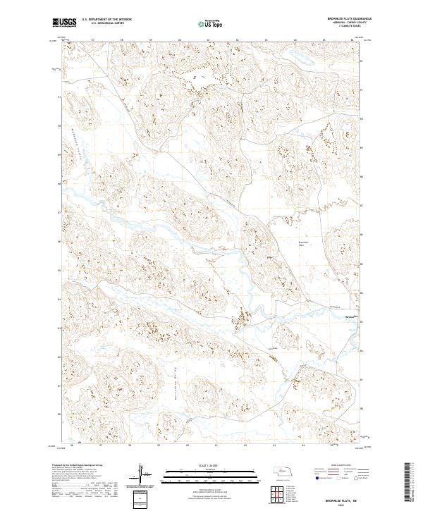 Brownlee Flats, NE — USGS 7.5-minute topo (2021)