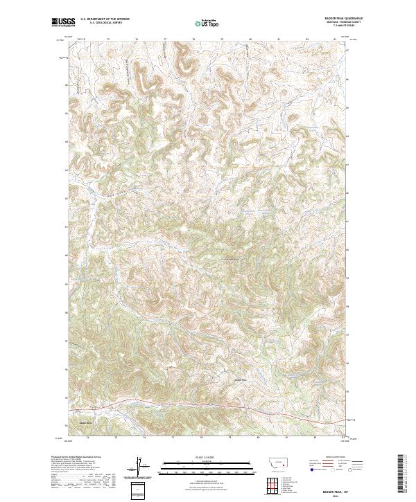 Badger Peak, MT — USGS 7.5-minute topo (2024)